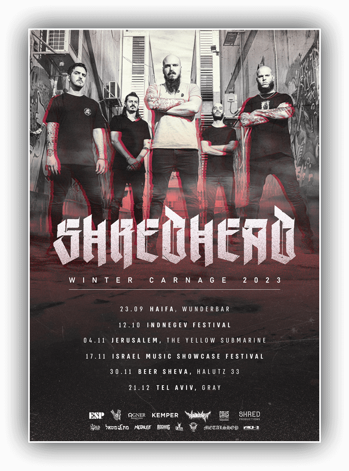 shredhead winter carnage tour 2023 poster